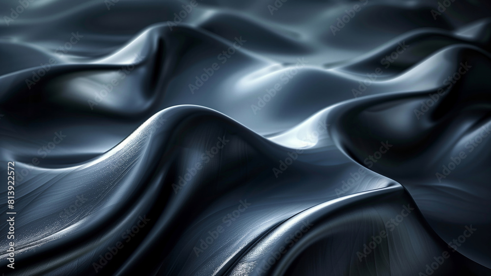 Elegant Abstract Blue Satin Fabric Background with Luxurious Smooth Texture for Design and Artistic Projects, Perfect Expression of Calmness and Serenity 8K Wallpaper High-resolution