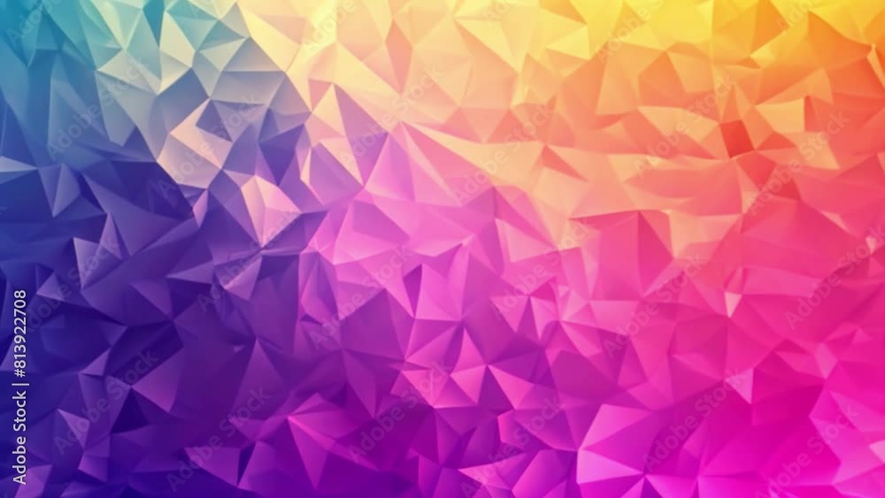 Colorful geometric shapes in the form of triangles create a dynamic and eye-catching abstract background.