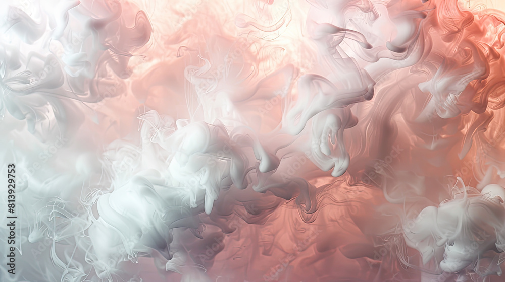 smoke on a soft peach color and white background smoke on a soft peach color and white background