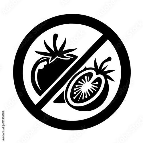 No tomatoes sign