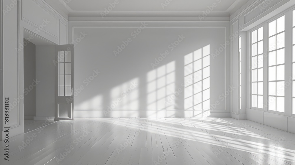 Fototapeta premium Modern minimalist style residential interior