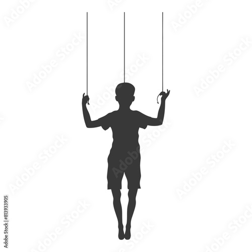 Silhouette Marionette puppet full body black color only
