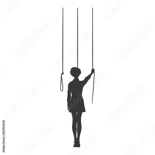 Silhouette Marionette puppet full body black color only