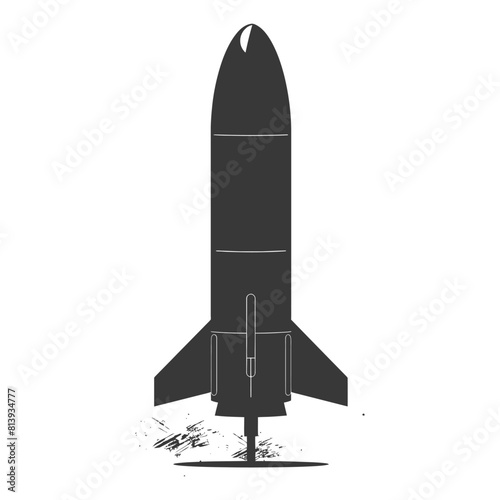 Silhouette missile black color only