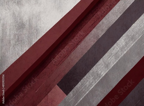 Dark red and grey grunge stripes abstract banner design. Geometric tech background