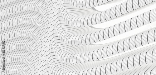 abstract background Flowing curves  white