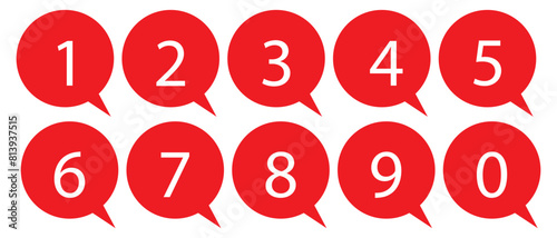 Set of  1-9 numbers icon vector. Numbers symbols vector. Number buttons set icons in black and white colors. vector illustration.
