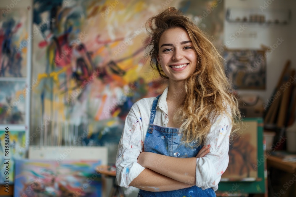 painter artist with a picture painter artist with a picture