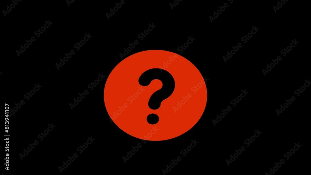 Question mark motion changing icon on background. Question mark motion changing icon on background.