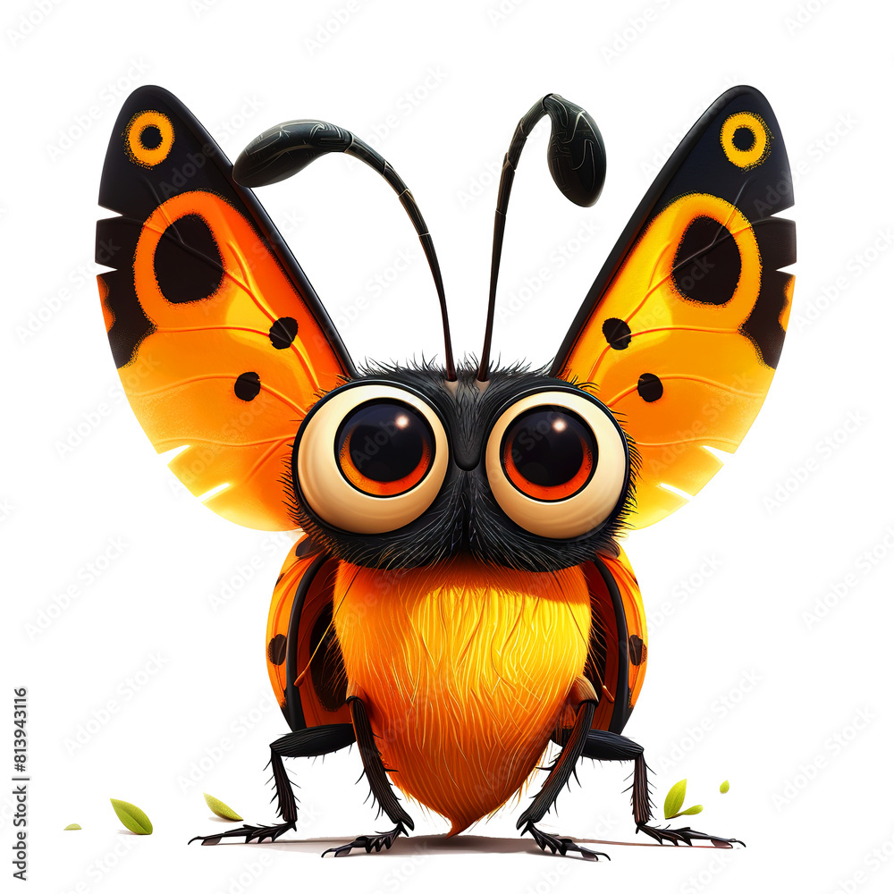 Obraz premium Cute insect cartoon design. Chibi insect cartoon Illustration