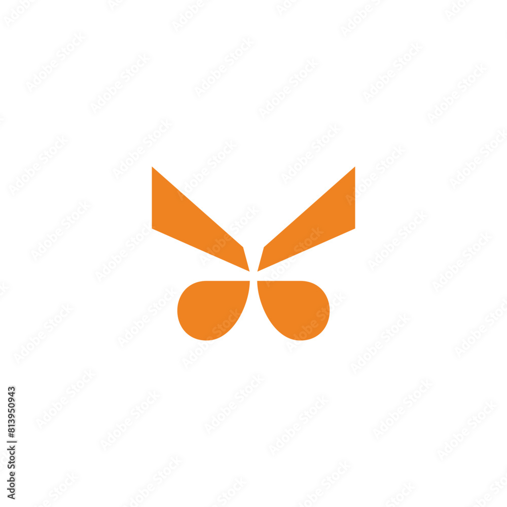 abstract butterfly wings simple geometric logo vector abstract butterfly wings simple geometric logo vector