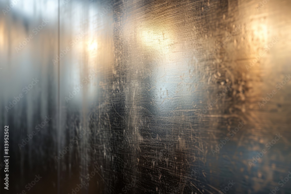 Abstract Scratched Metallic Surface With Light Reflections and Textural Detail