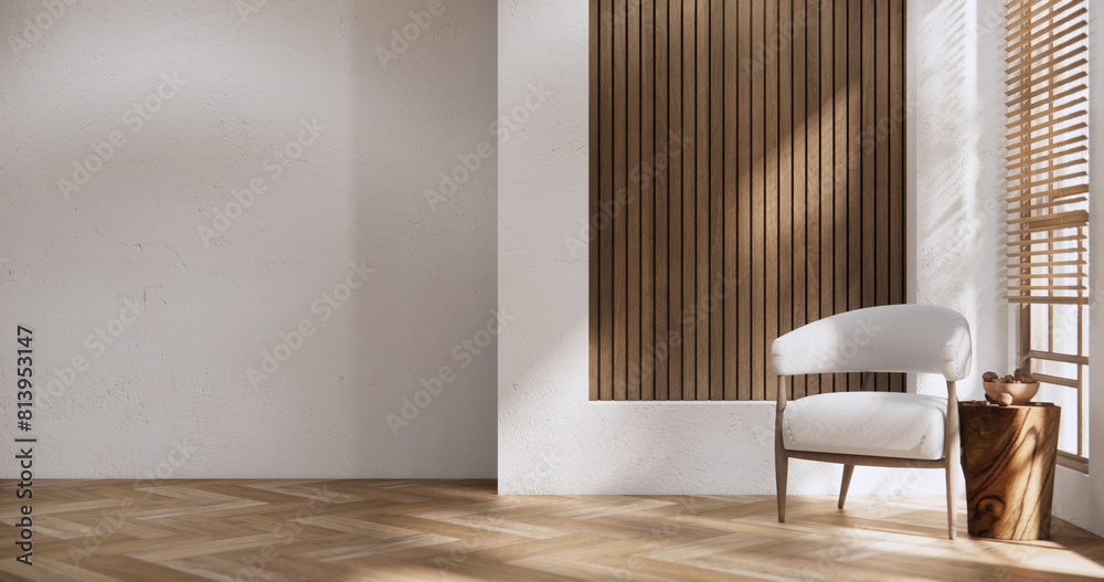 Fototapeta premium Armchair minimalist design muji style.
