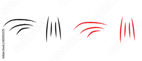 animal Claw mark icon. animal Claw on white background. vector illustration.