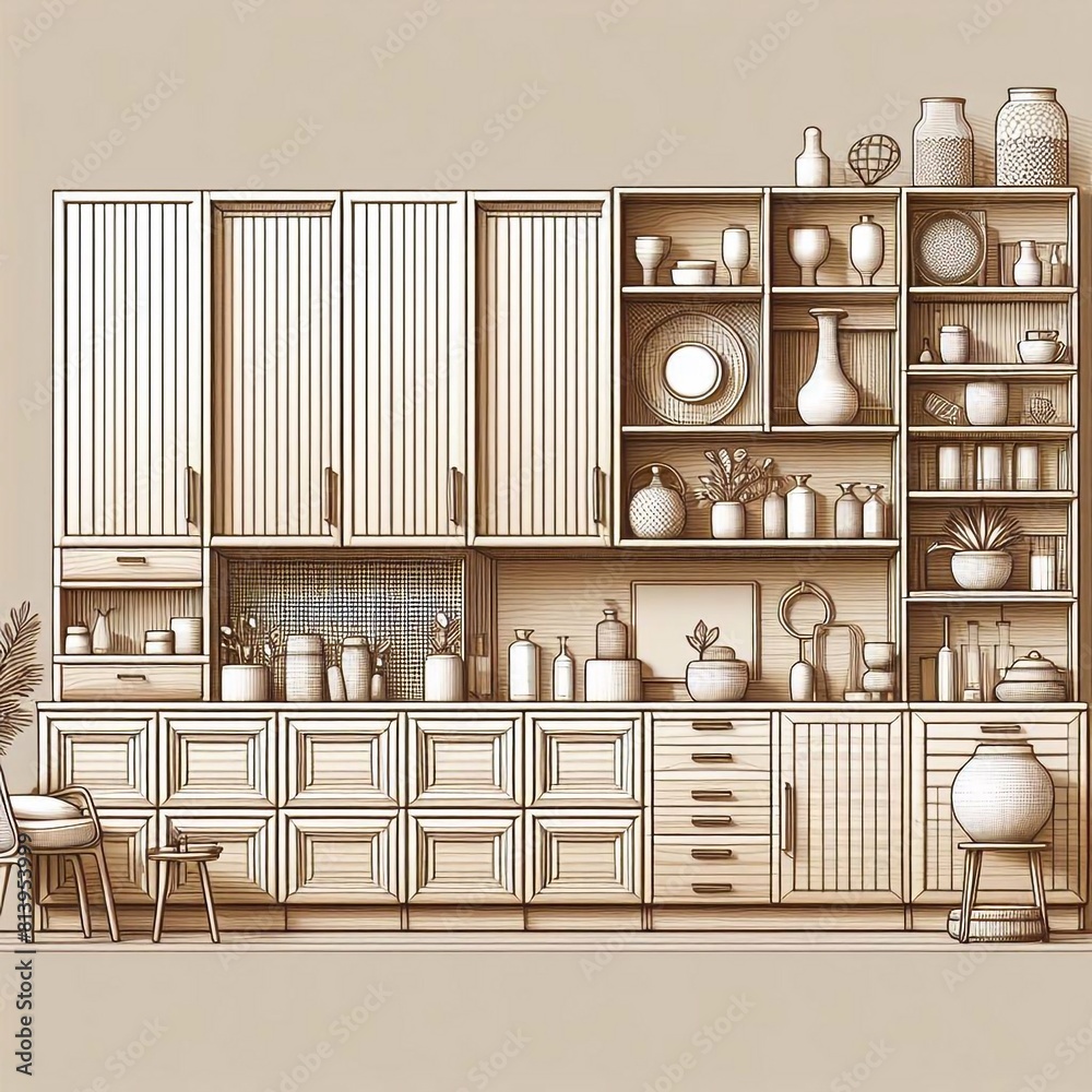 Development of design and construction of cabinet furniture Development of design and construction of cabinet furniture