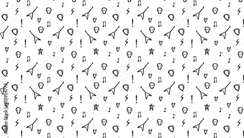Seamless Punk Rock Pattern