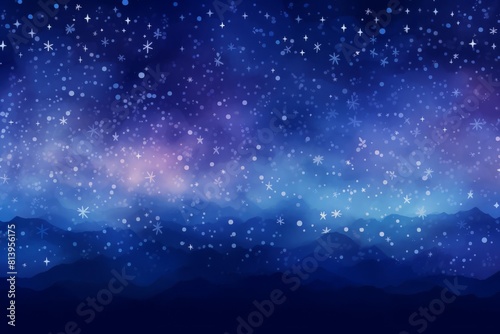 Wallpaper Mural Easy stars flat design top view Night sky theme water color Analogous Color Schem Torontodigital.ca