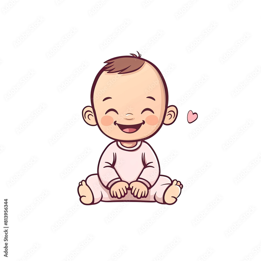 A Cute Cartoon Depiction Of A Baby, Cartoon Illustration A Cute Cartoon Depiction Of A Baby, Cartoon Illustration
