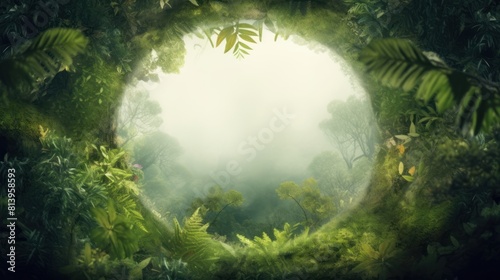 Rainforest background with copyspace.