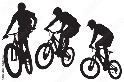Downhill Mountain Biker Jumping Bicycle
