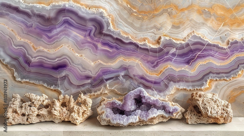A collection of stones arranged on a slate surface, exhibiting diverse hues A collection of stones arranged on a slate surface, exhibiting diverse hues