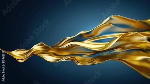  A dual-tone image featuring gold waves on both sides, with a blue background on the right and a golden background on the left