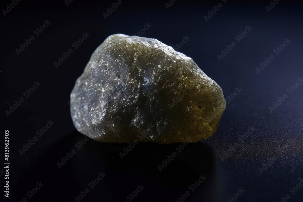 Tienshanite fossil mineral stone. Geological crystalline fossil. Dark background close-up.