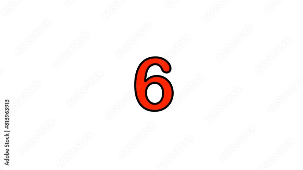 countdown animation video from 10 to 0 seconds. On isolated transparent background with alpha channel. countdown animation video from 10 to 0 seconds. On isolated transparent background with alpha channel.