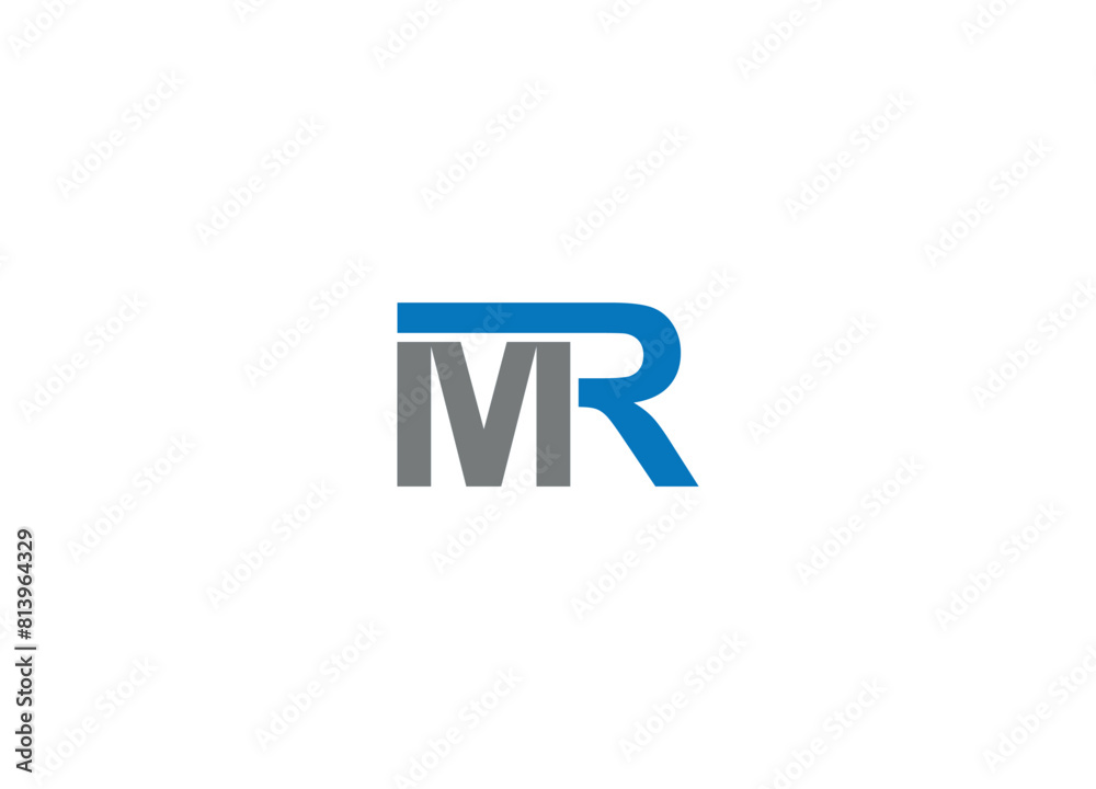 Obraz premium MR letter Logo Design with Creative Modern vector iicon template