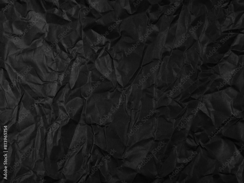 Fototapeta premium black crumpled paper texture pattern
