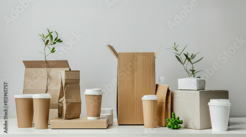 Environmentally friendly packaging solutions, biodegradable and made from recycled materials.