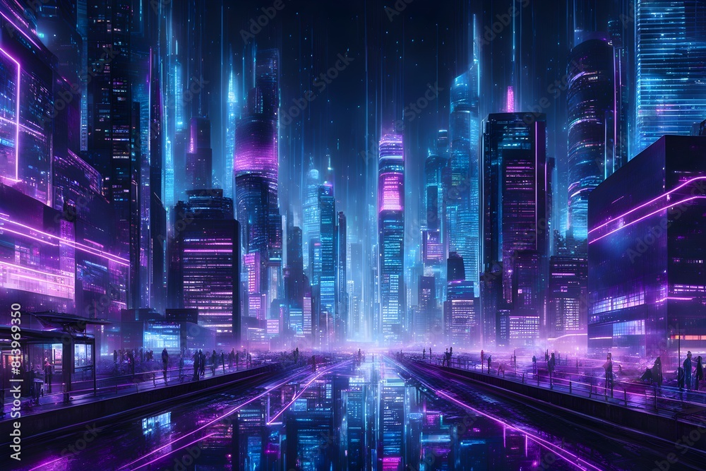 Technology digital abstract background. Colorful, Futuristic impression, with glowing and light effects Technology digital abstract background. Colorful, Futuristic impression, with glowing and light effects