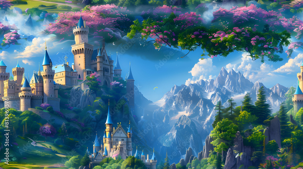 Enchanting Fairy Tale Castle Tiles: Sparking Imagination in Children s Spaces