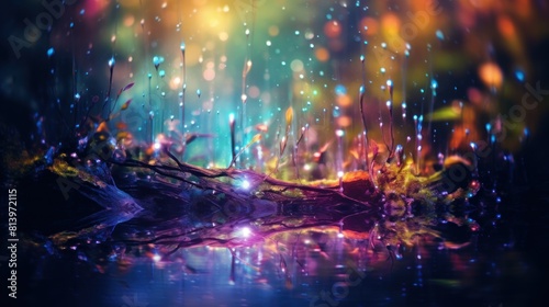 Colorful water splash. Abstract background.