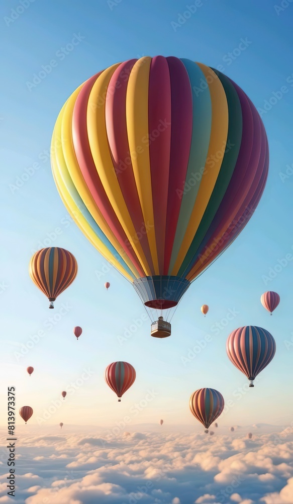 Fototapeta premium hot air balloon in flight