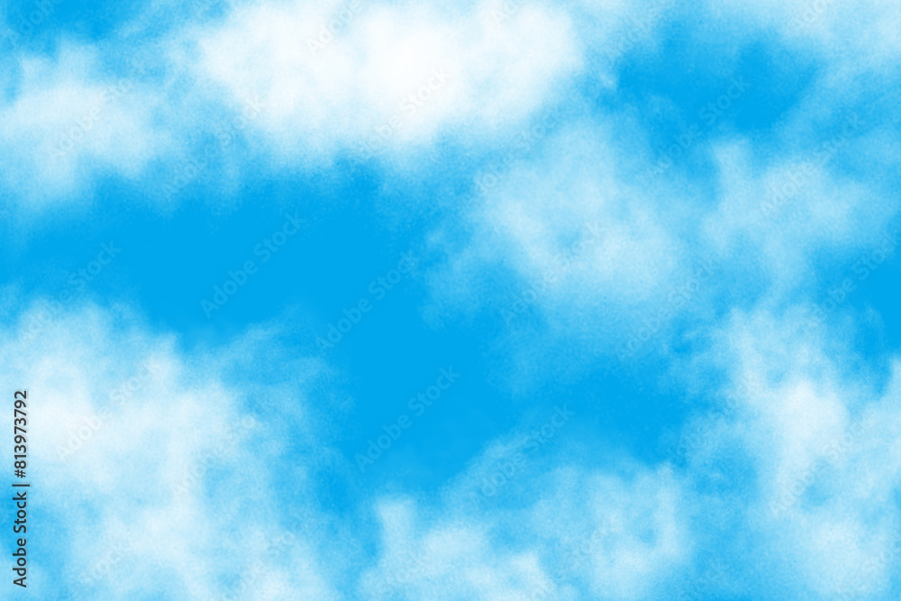 Obraz premium fondo de cielo azul, con nubes blancas, despejado, aereo,movimiento, expansión de nubes, web, redes, digital, 