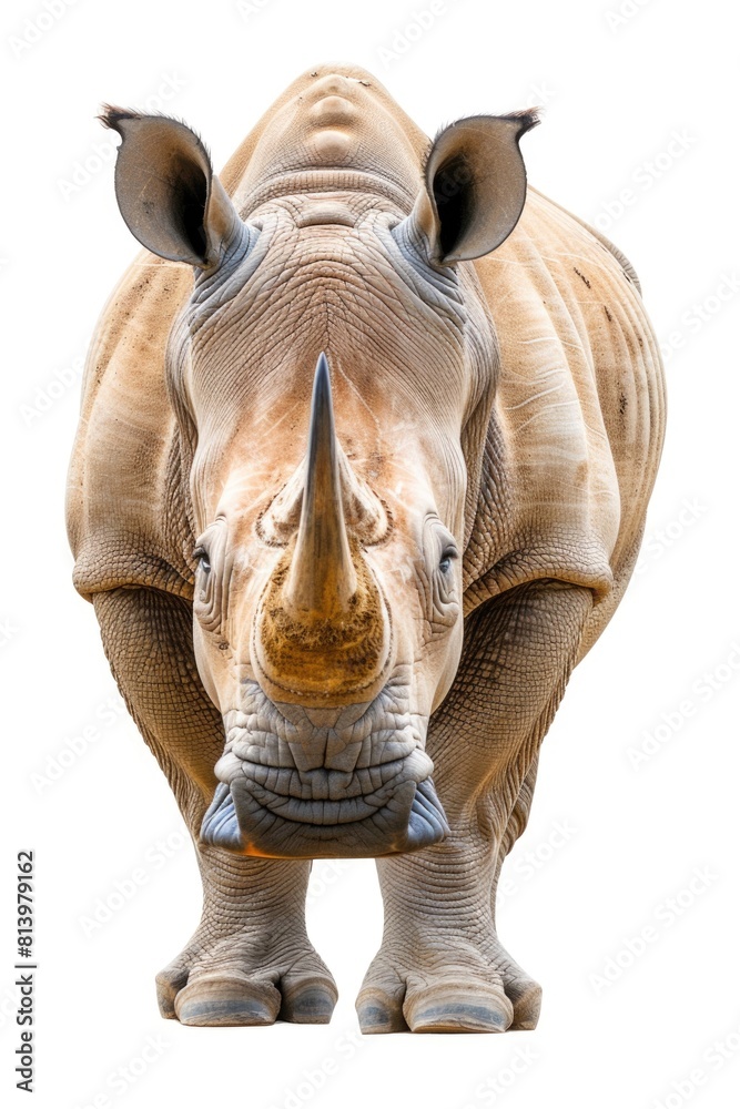 Obraz premium Detailed close up of a rhino, suitable for various projects