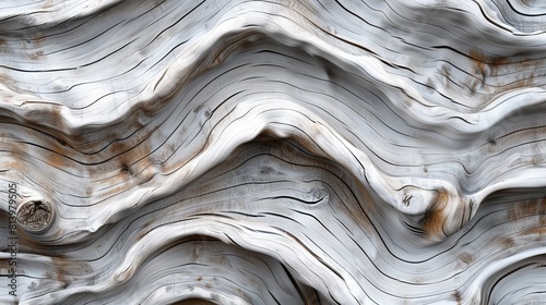 A wooden surface with a wavy pattern. photo
