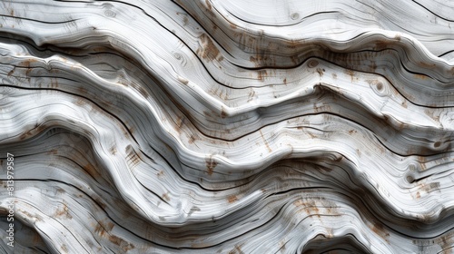 3D rendering of a wooden surface with a wavy pattern.