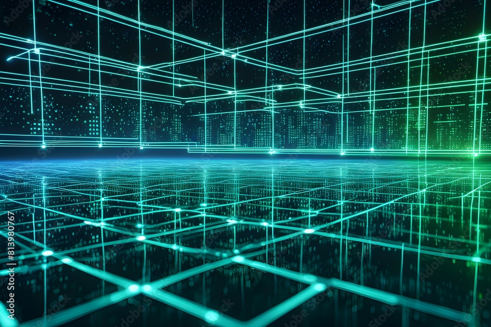 Technology digital abstract background. Colorful, Futuristic impression, with glowing and light effects Technology digital abstract background. Colorful, Futuristic impression, with glowing and light effects