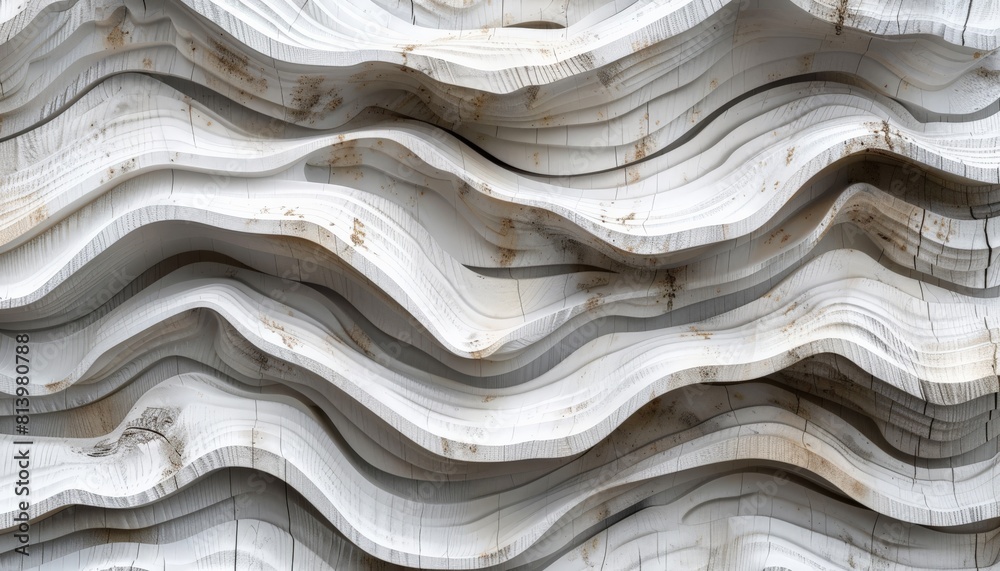 Carve a wooden surface into smooth rolling waves.