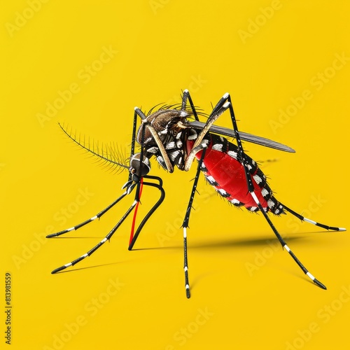 Close-up of dengue fever carrier insect