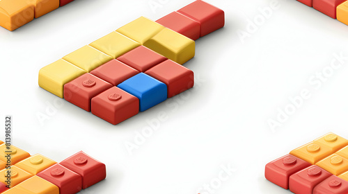 Colorful Toy Brick Pattern Tiles for Creative Play and Learning Ecosystems