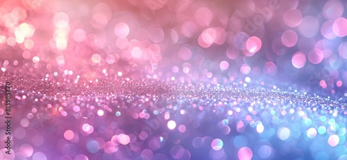 Blurred pastel bokeh background with light pink and violet colors, shiny, glittery, dreamlike, soft lighting, whimsical, blurred lights, pastels, sparkles, cute, magical, fairy tal photo