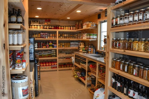 Efficient Home Storage Organization for Pantry and Kitchen Design © Yuliia