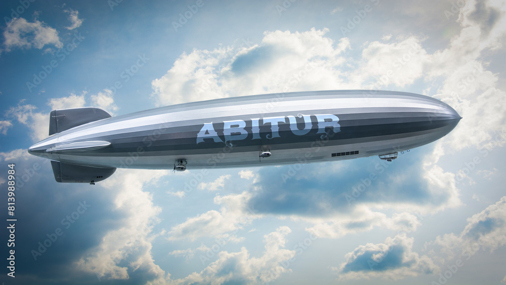 Fototapeta premium Signposts the direct way to Abitur