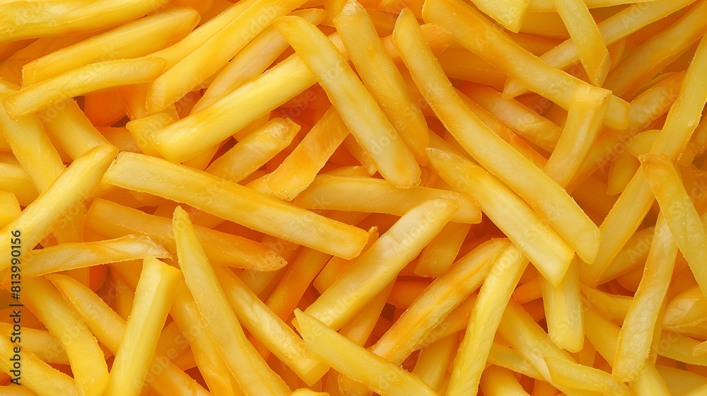 Close-up of delicious french fries made with an oil-free air fryer. Close-up of delicious french fries made with an oil-free air fryer.