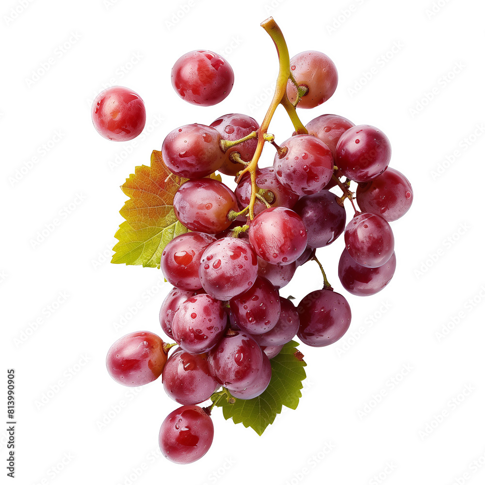 Fototapeta premium bunch of grapes isolated on transparent background