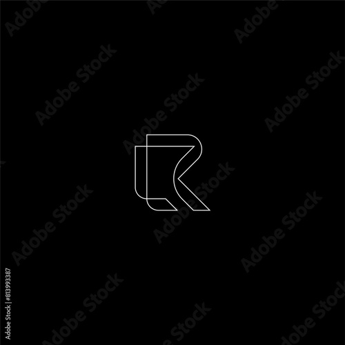 Foto elegant Letter LR or RL logo concept vector icon