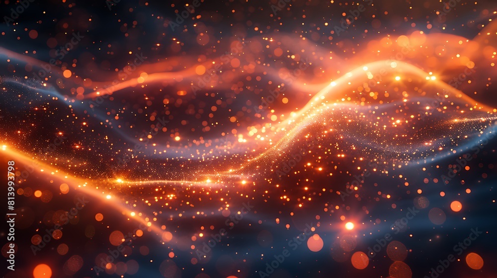 Fototapeta premium Visualizing Vacuum Fluctuations: Teeming Space with Quantum Field Theory's Virtual Particles